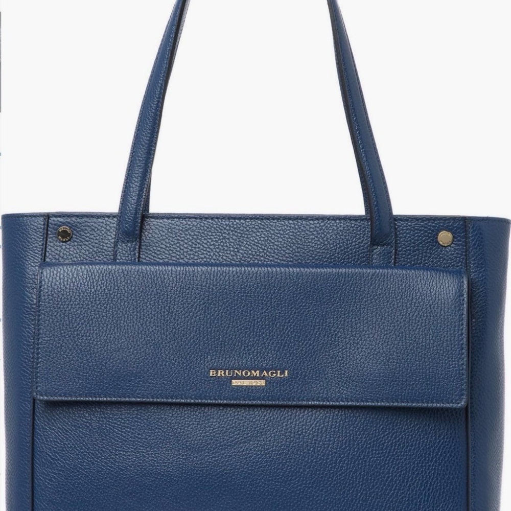 Bruno Magli Royal Blue Leather Tote